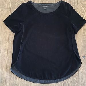 Black Velvet Short sleeved Top